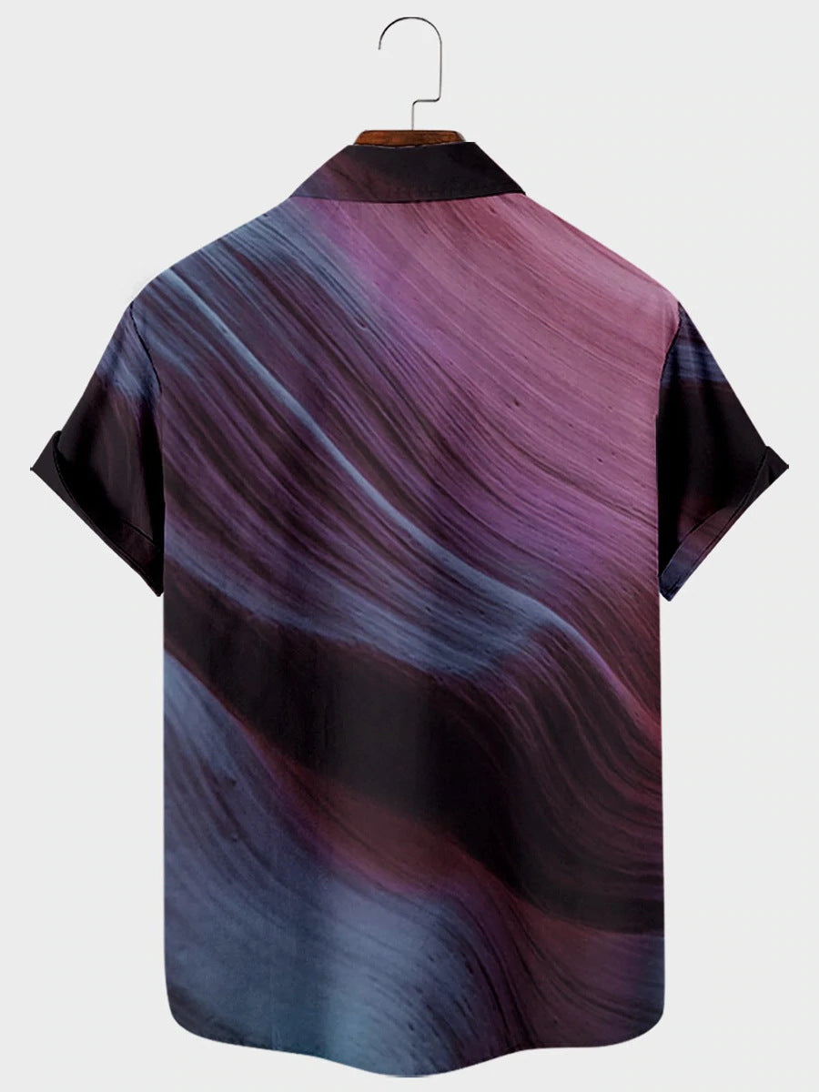 Dark Color Abstract Painting Shirt for Men