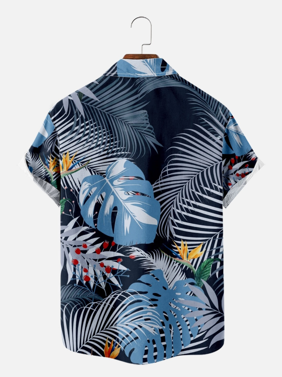 Tropical Plant Leaves Design Shirt for Men