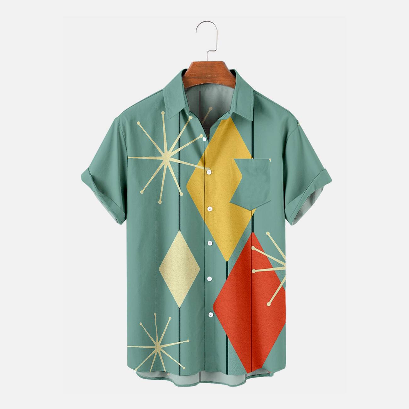 Geometry Colorful Shirt for Men