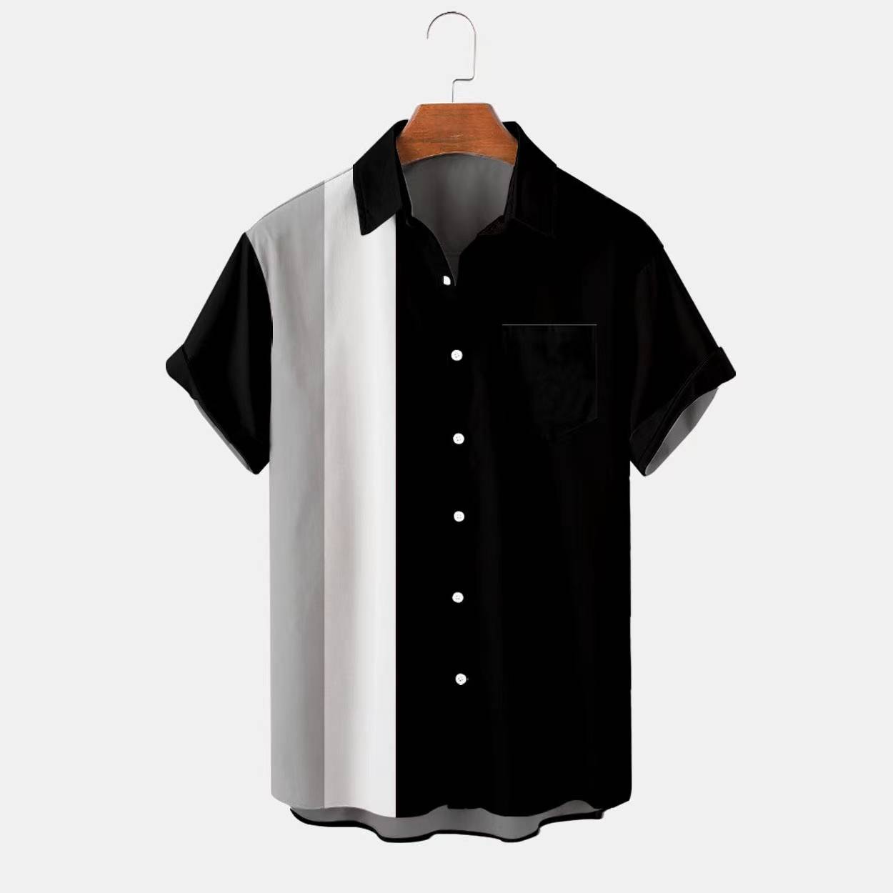 Black and White Elements Classic Casual Shirt for Men