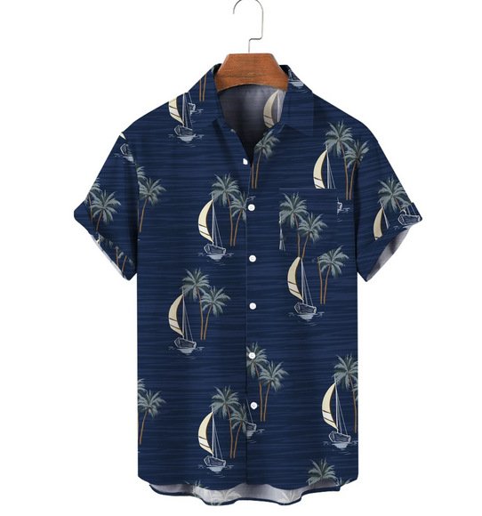 Coconut Tree Hawaiian Shirt for Men