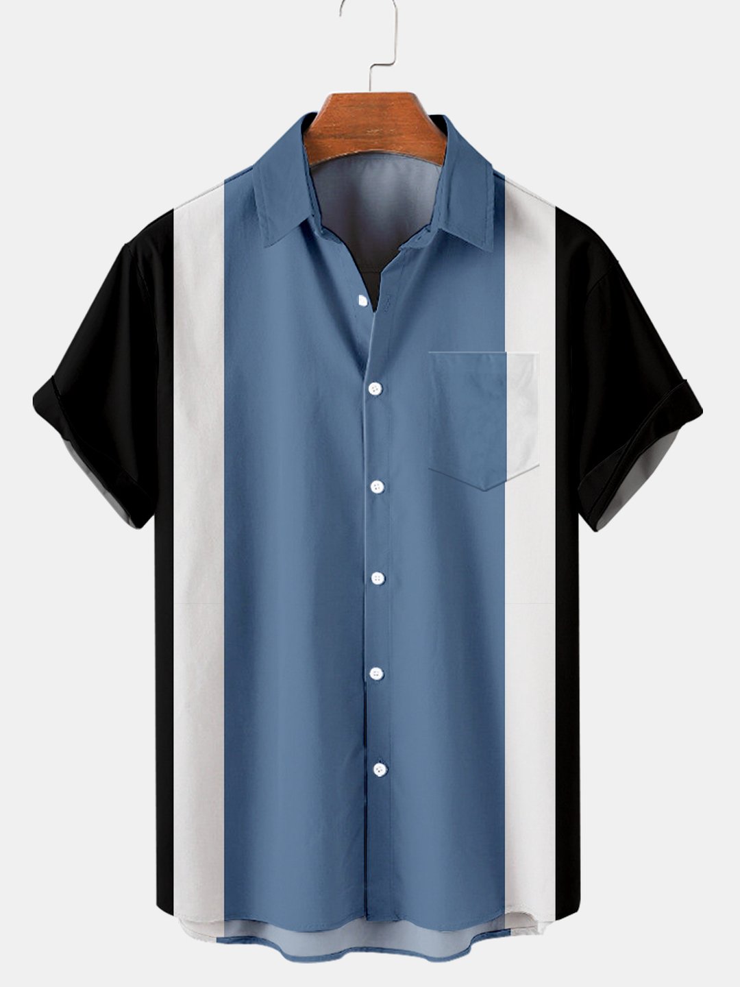 Stripe Bowling Shirt for Men